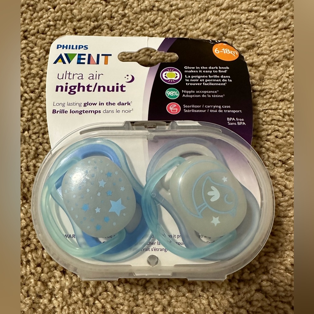 NEW Philips Avent Ultra Air Pacifier for Baby boy